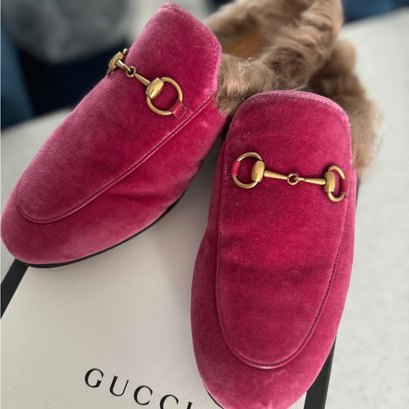 Gucci Magenta Princetown Mules - Picture 3 of 10